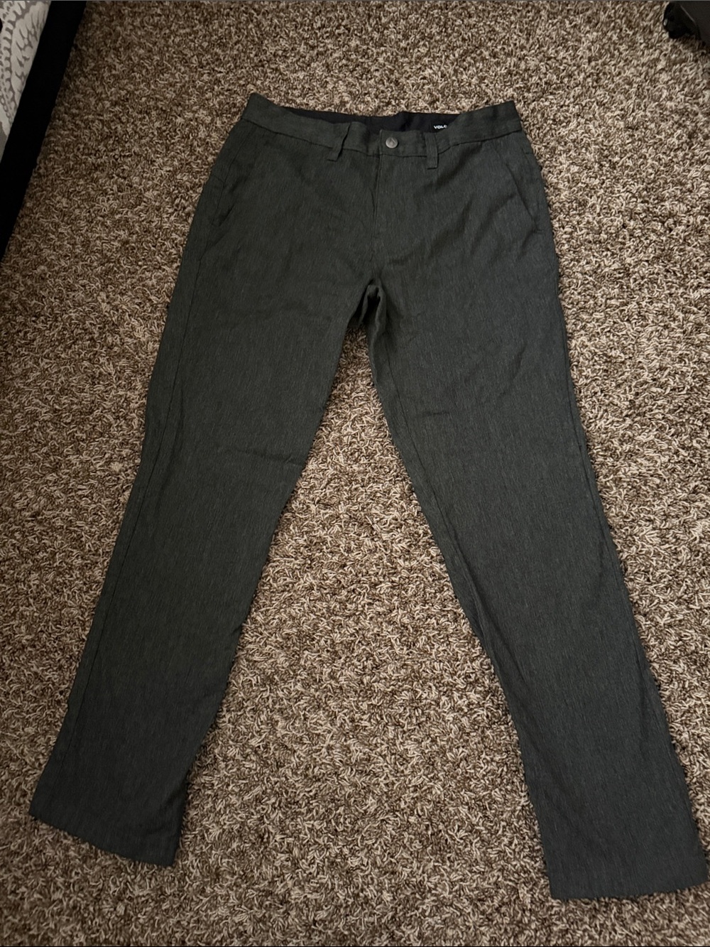 Men's Dark Gray Volcom Dress Pants Size 31